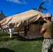 NMCB-1’s Seabees construct temporary shelter for Tinian citizens affected by Typhoon Sinlaku