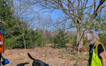 Fort Drum archaeologists partner with canine forensics team to study ancestral sites