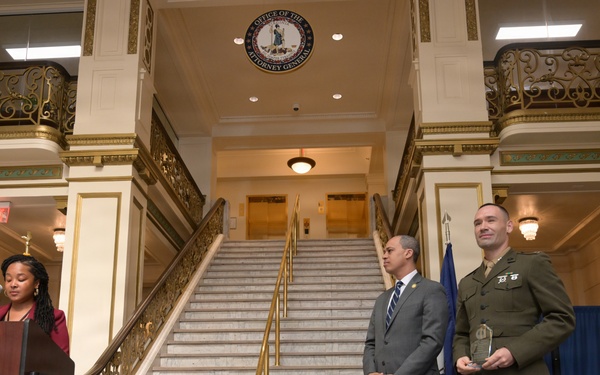 Unsung Hero: USMC Officer Awarded by VA Attorney General