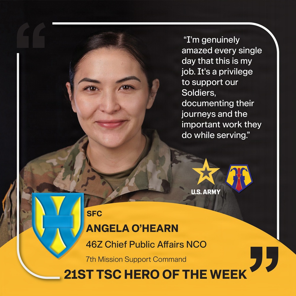 21st TSC Hero of the Week, Sgt. 1st Class Angela O’Hearn