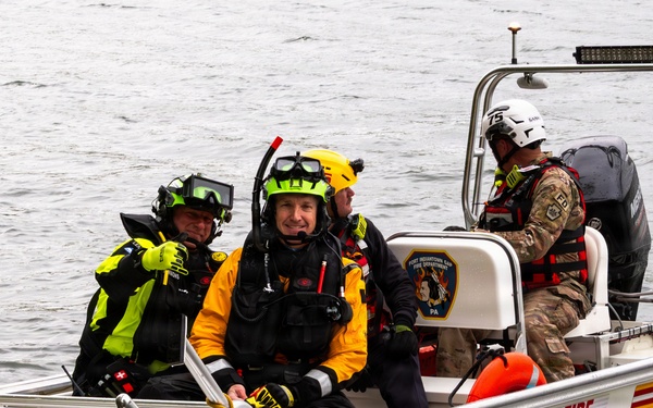 Pa. Helicopter Aquatic Rescue Team conducts water training at Memorial Lake