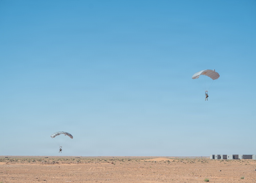 Multinational forces conduct military free fall training during Flintlock 2026