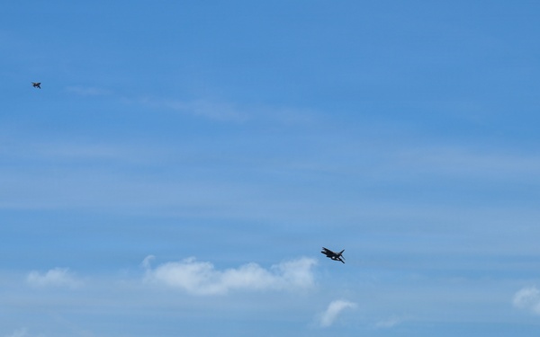 AV-8B Harrier IIs take off, supporting US SOUTHCOM