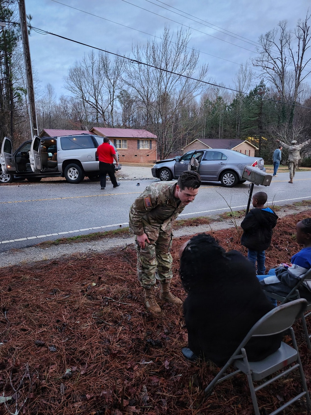 From Drill to Duty: Soldiers Provide Critical Aid Outside Armory