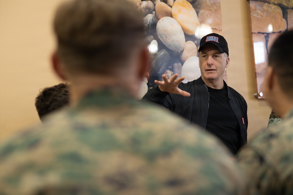 Bob Odenkirk and Derek Kolstad Visit Camp Pendleton