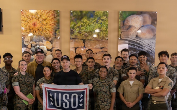 Bob Odenkirk and Derek Kolstad Visit Camp Pendleton