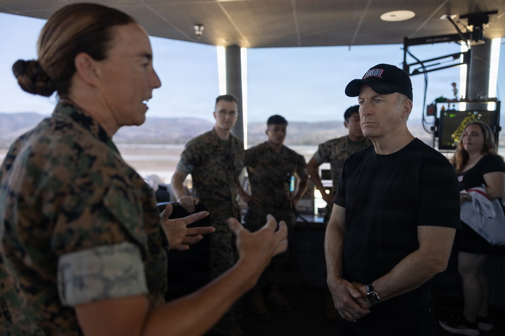 Bob Odenkirk and Derek Kolstad Visit Camp Pendleton
