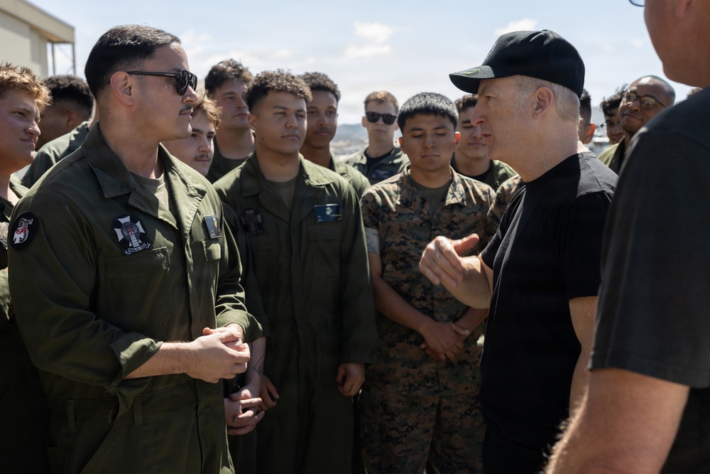 Bob Odenkirk and Derek Kolstad Visit Camp Pendleton