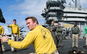 USS Theodore Roosevelt Boot Shoot Ceremony