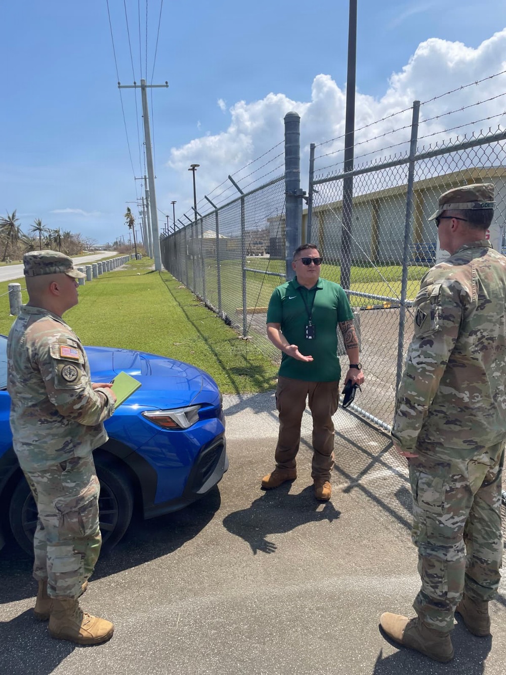 Army leaders assess Saipan site for typhoon response hub
