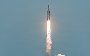 Falcon Heavy Launches ViaSat-3 F3 from Kennedy Space Center