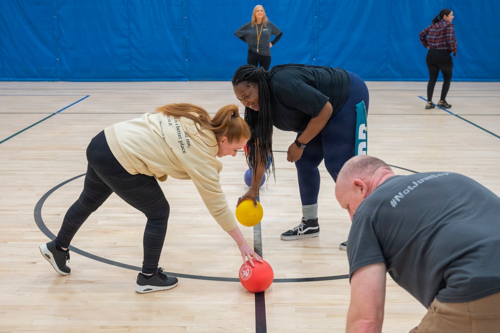 62d AW IPRO Team participates in National Alcohol Awareness Month Dodgeball Tournament