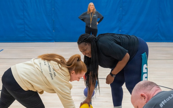 62d AW IPRO Team participates in National Alcohol Awareness Month Dodgeball Tournament