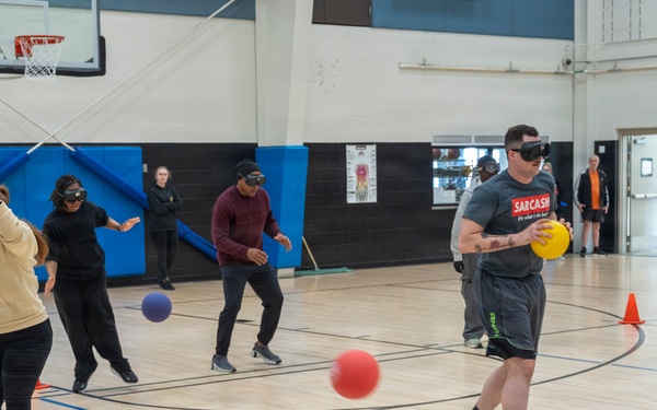 62d AW IPRO Team participates in National Alcohol Awareness Month Dodgeball Tournament