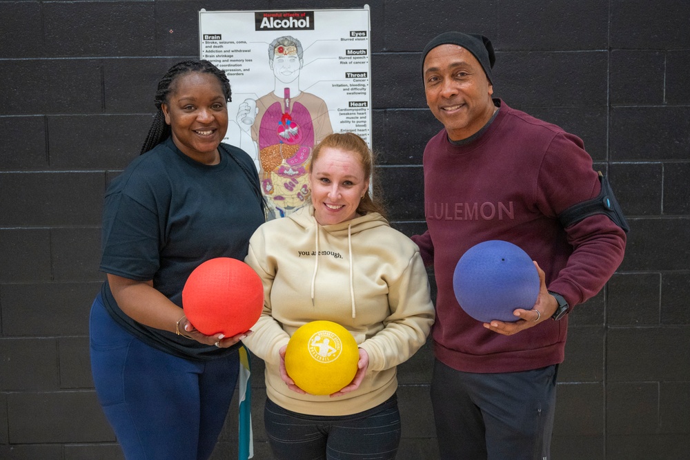62d AW IPRO Team participates in National Alcohol Awareness Month Dodgeball Tournament