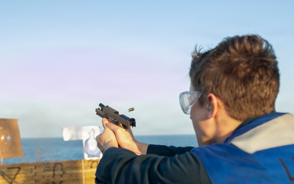 USS Tripoli 9mm Gun Shoot