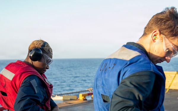 USS Tripoli 9mm Gun Shoot