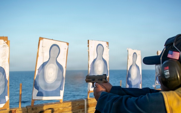 USS Tripoli 9mm Gun Shoot