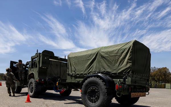 U.S. Marines take the wheel during JLTV operator course
