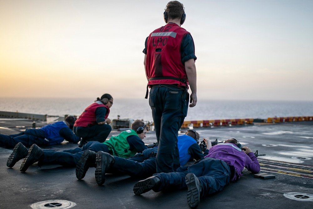 USS Tripoli M4 Gun Shoot