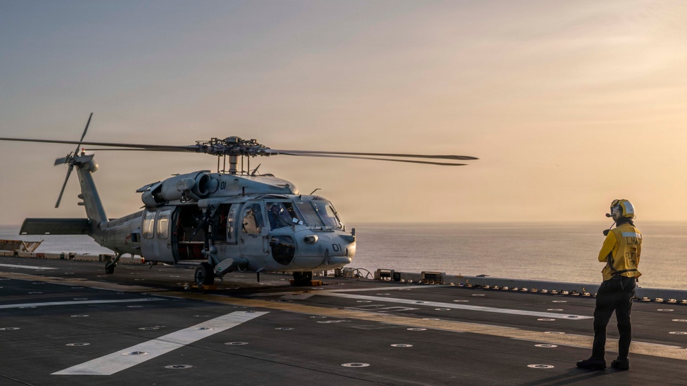 USS Tripoli Flight Operations