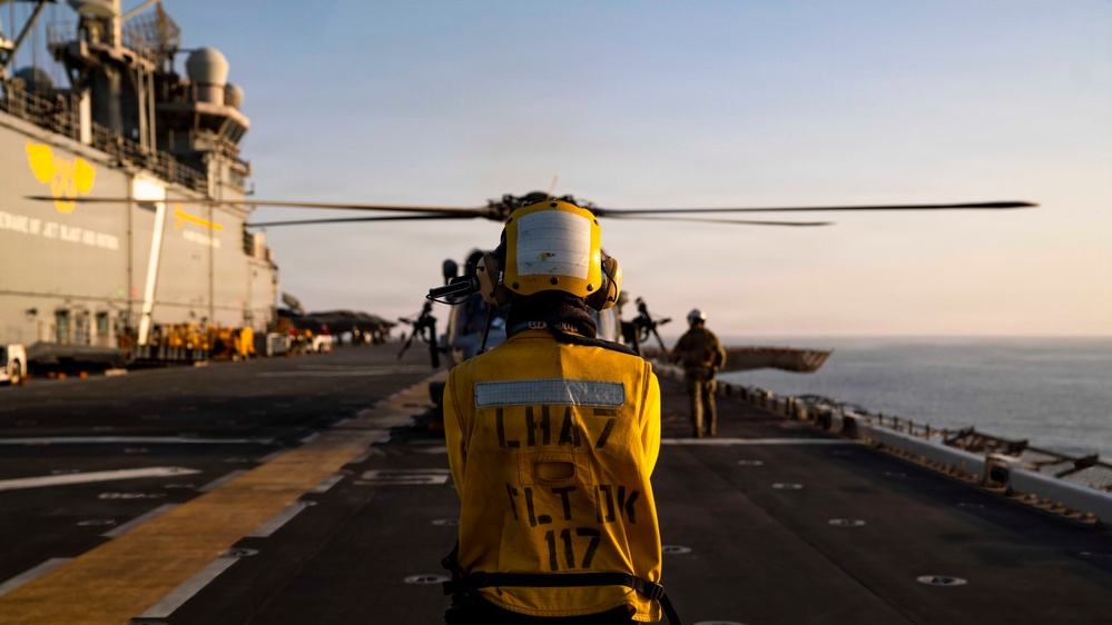 USS Tripoli Flight Operations