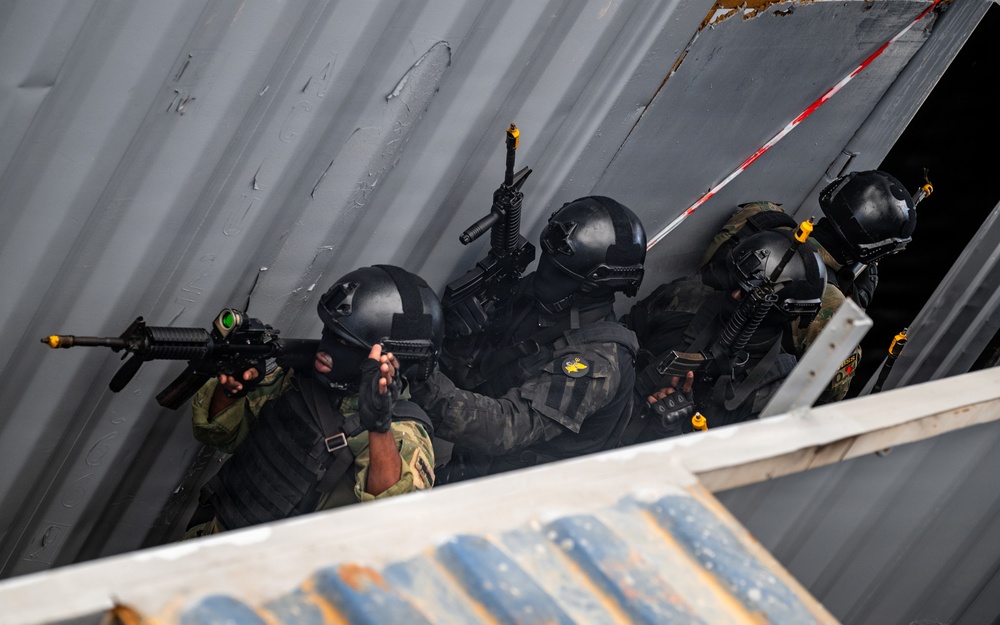 Obangame Express 2026 participants conduct a VBSS demonstration