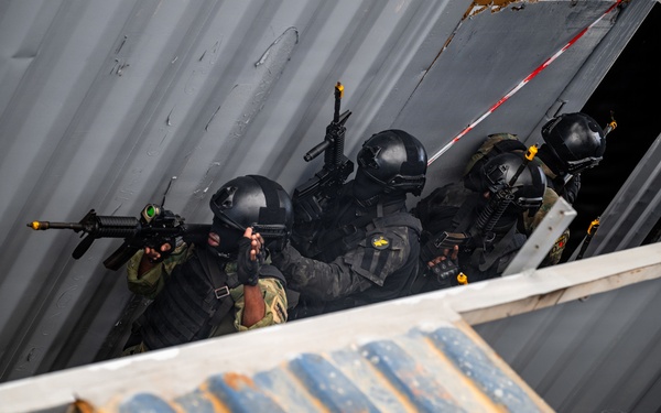Obangame Express 2026 participants conduct a VBSS demonstration