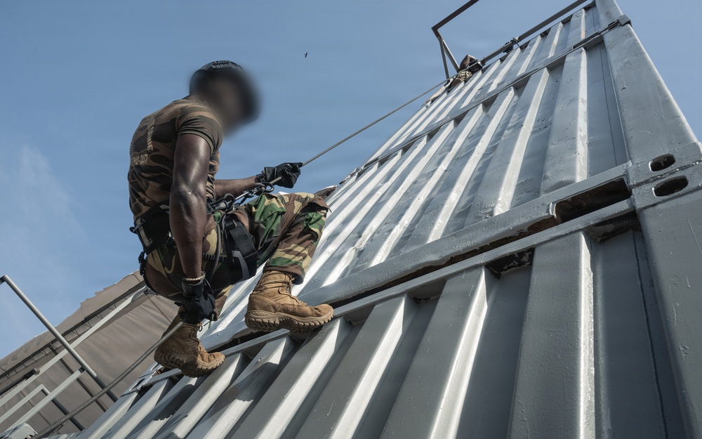 Obangame Express 2026 rappel and VBSS scenario training