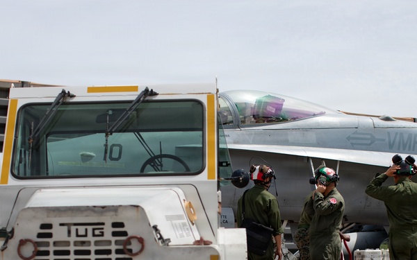 VMFA-232 Train out of Gwangju Air Base