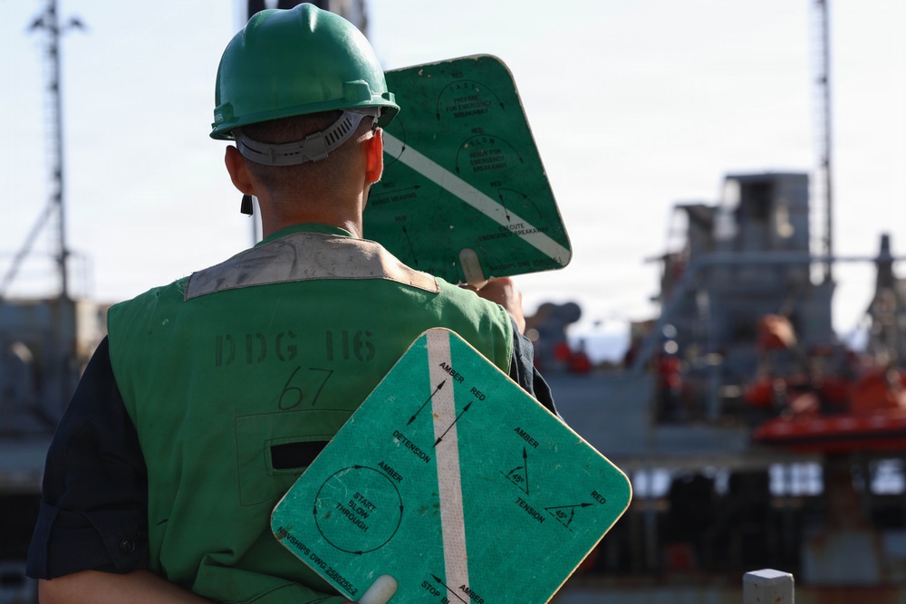 USS Thomas Hudner (DDG 116) Conducts Replenishment-at-Sea