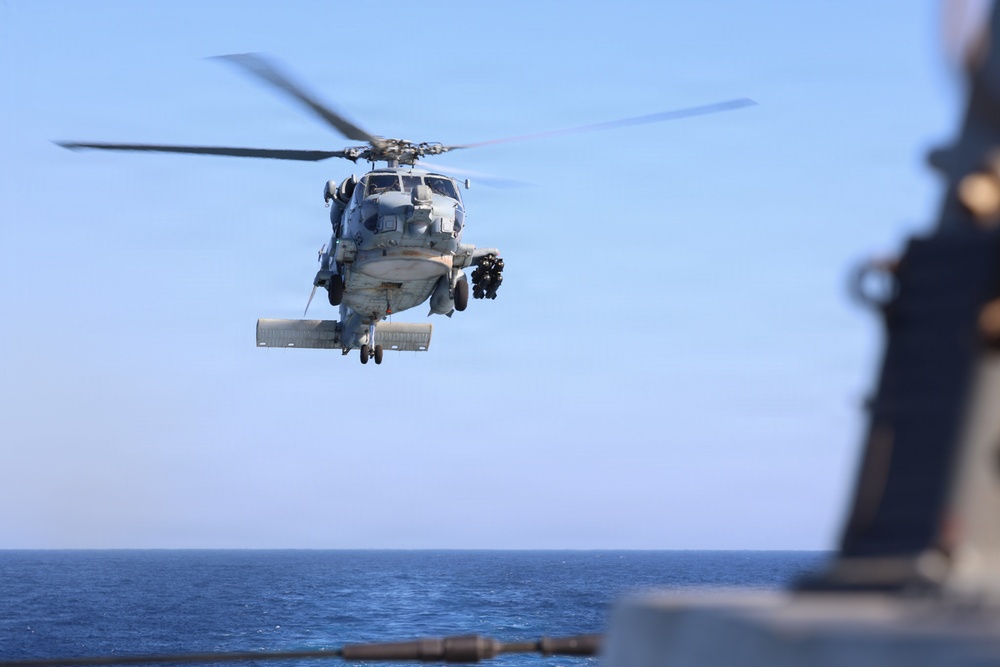 USS Thomas Hudner (DDG 116) Conducts Flight Operations