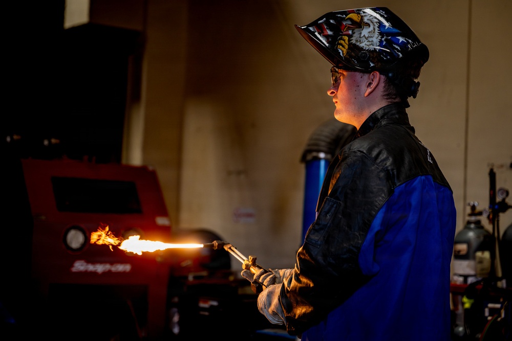 35th MXS Airman hones metalwork skills during training