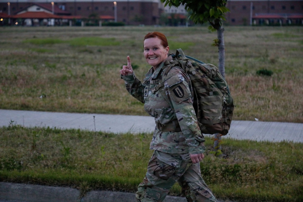 1SIG BDE Signal Month:1st Signal Brigade Soldiers complete Norwegian Foot March at Camp Humphreys.
