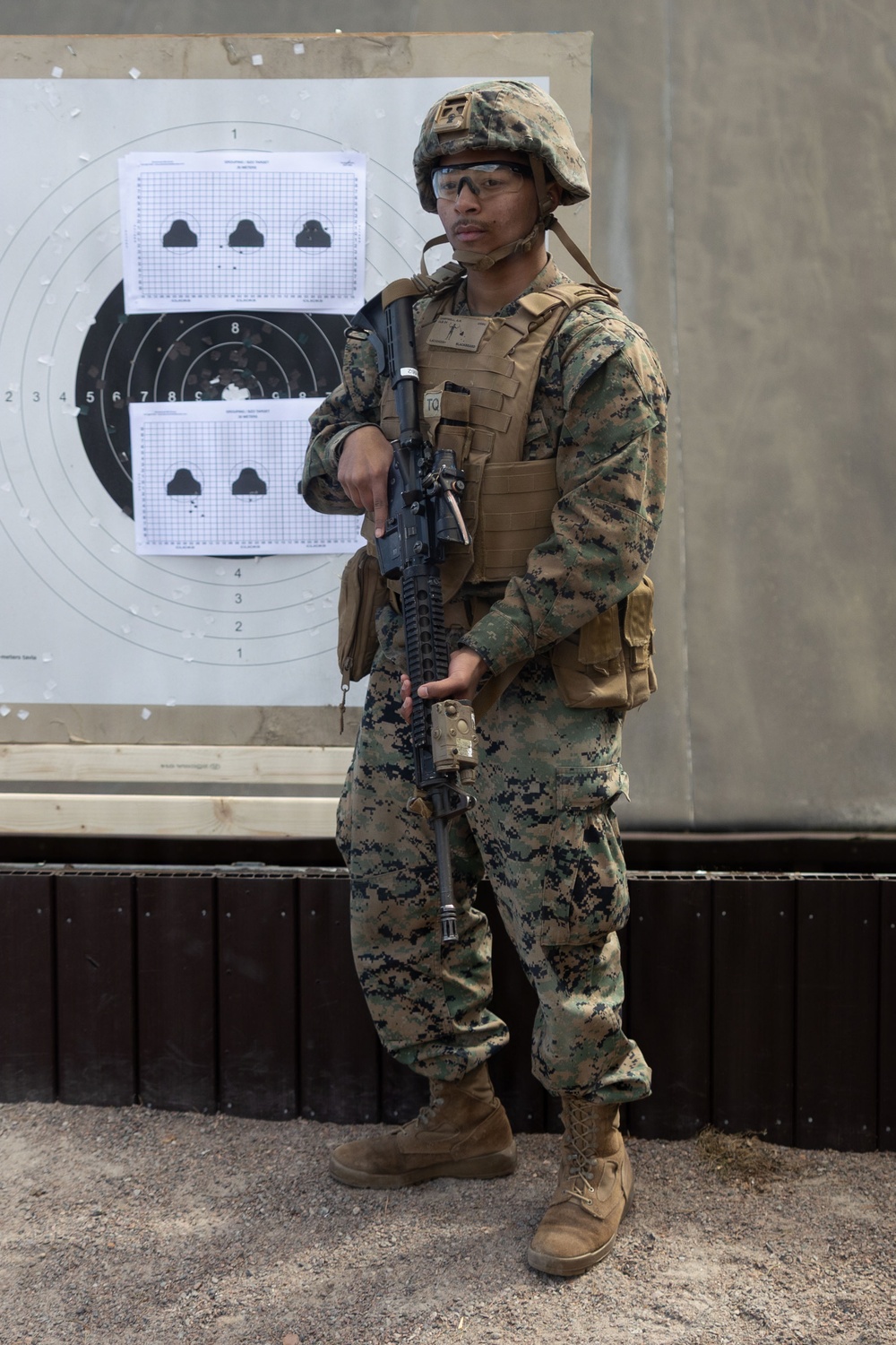CLB-24 Marines conduct battlesight zero range in Sweden