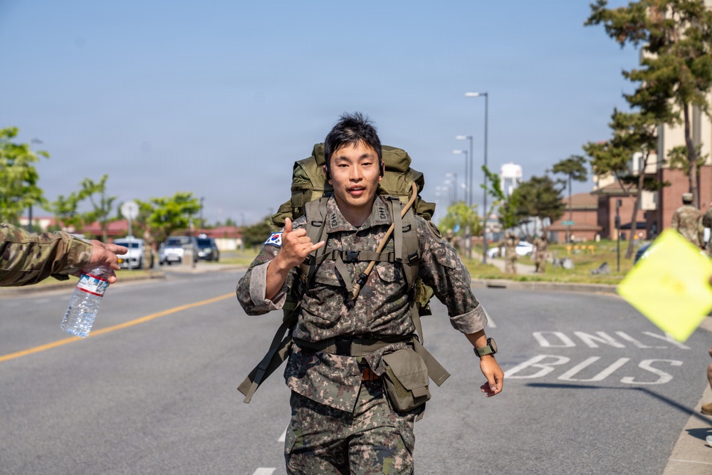 1st Signal Brigade Hosts Norwegian Foot march to Celebrate 60th Anniversary at Camp Humphreys