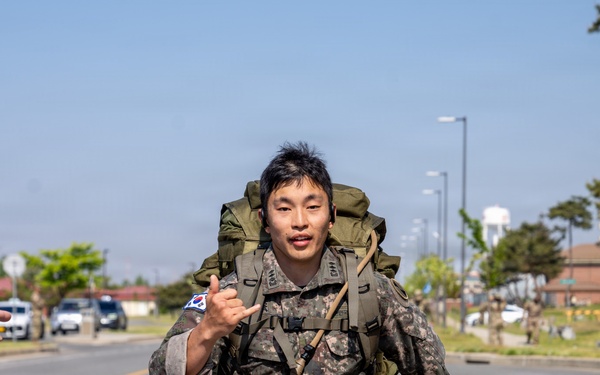 1st Signal Brigade Hosts Norwegian Foot march to Celebrate 60th Anniversary at Camp Humphreys