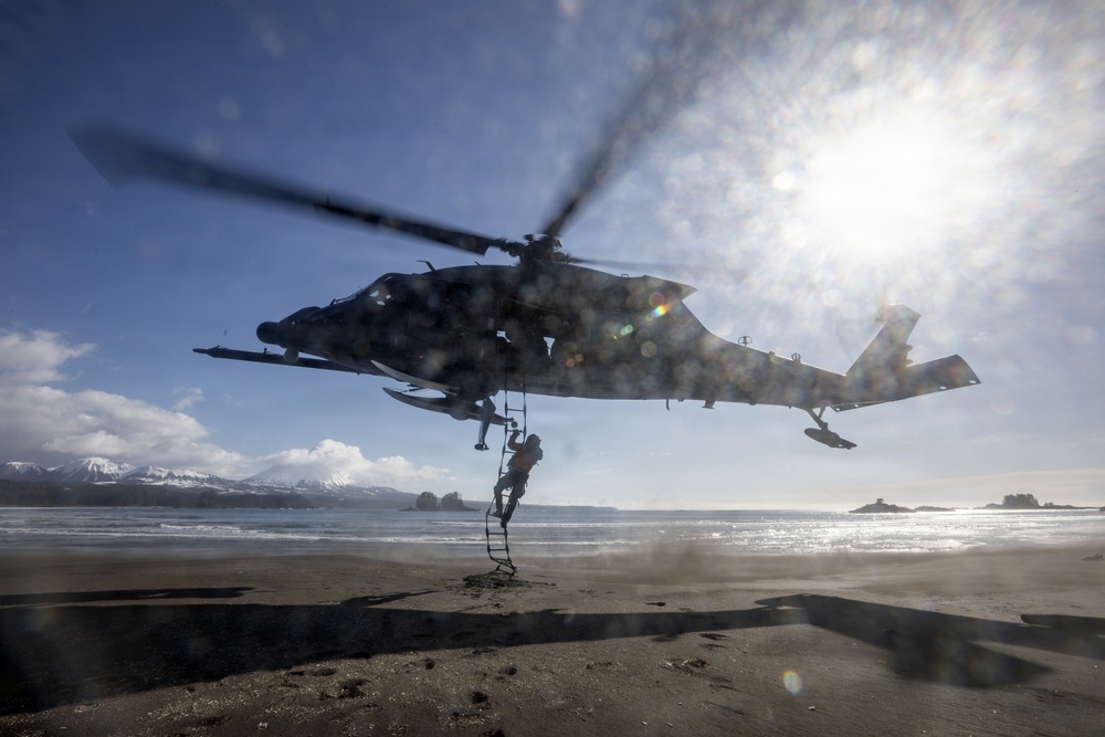 176th Wing Air National Guardsmen partner with Army and Coast Guard helicopter aviators during SAREX 2026
