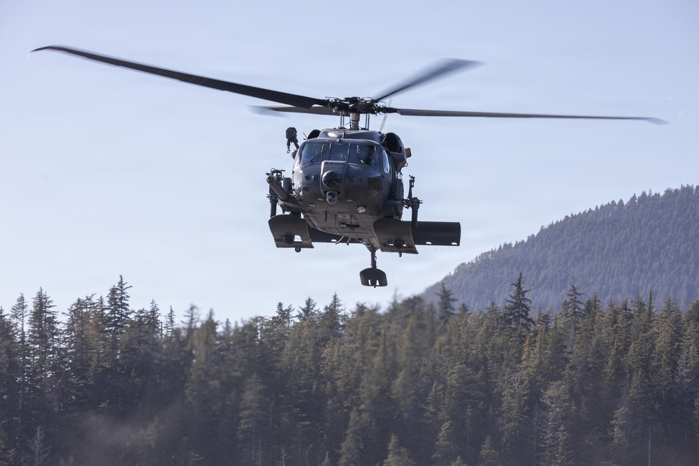 176th Wing Air National Guardsmen partner with Army and Coast Guard helicopter aviators during SAREX 2026
