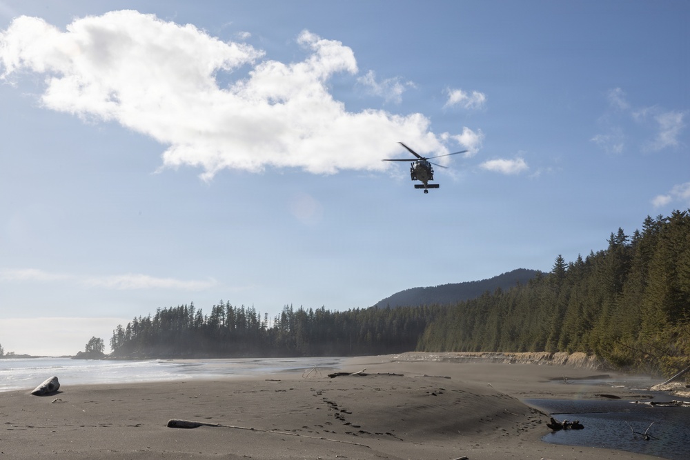 176th Wing Air National Guardsmen partner with Army and Coast Guard helicopter aviators during SAREX 2026