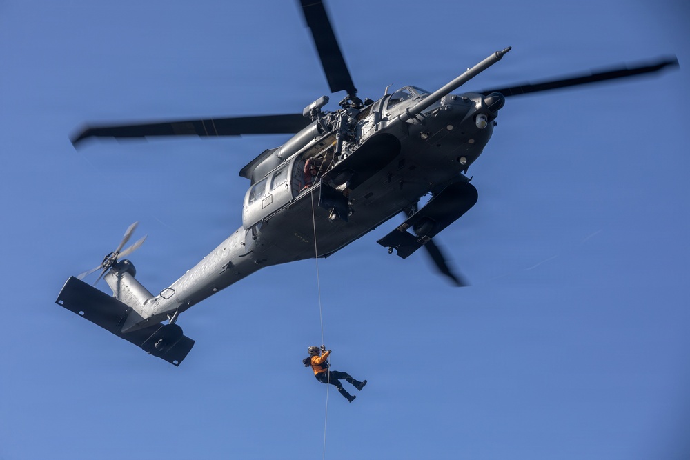176th Wing Air National Guardsmen partner with Army and Coast Guard helicopter aviators during SAREX 2026