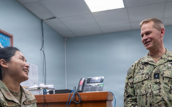 Adm. Josh Lasky visits 36th CRS operations at Saipan International Airport