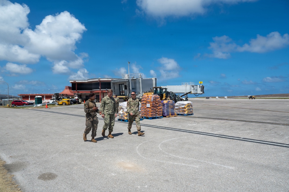 Adm. Josh Lasky visits 36th CRS operations at Saipan International Airport