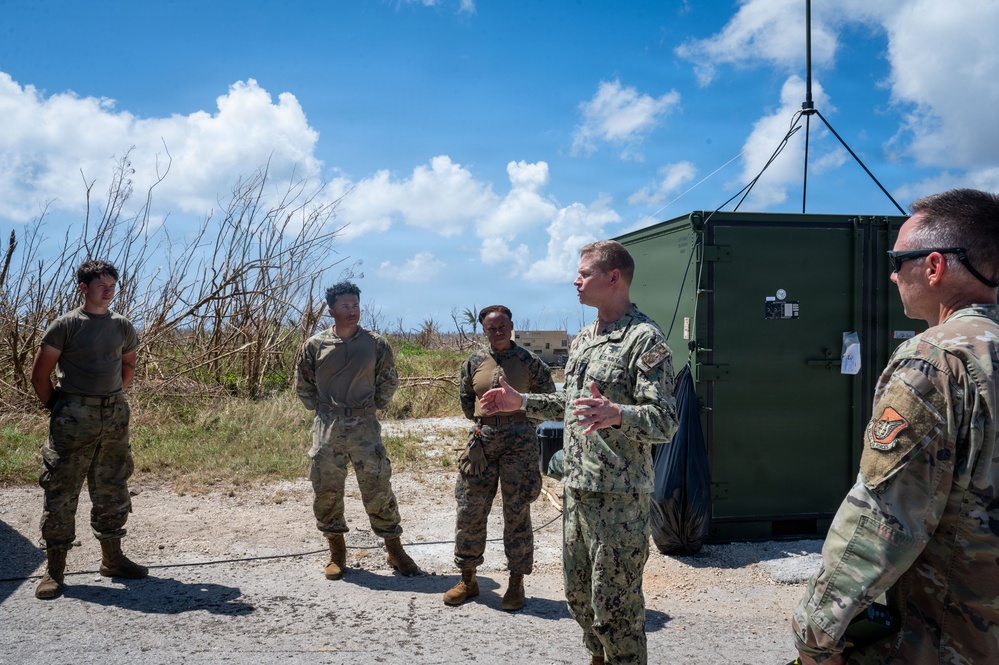 Adm. Josh Lasky visits 36th CRS operations at Saipan International Airport