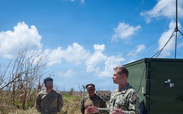 Adm. Josh Lasky visits 36th CRS operations at Saipan International Airport
