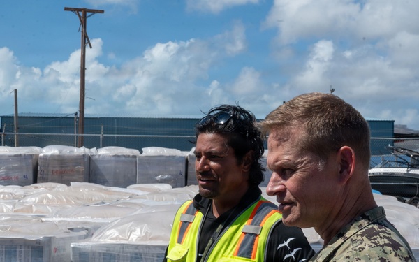 Adm. Josh Lasky visits 36th CRS operations at Saipan International Airport