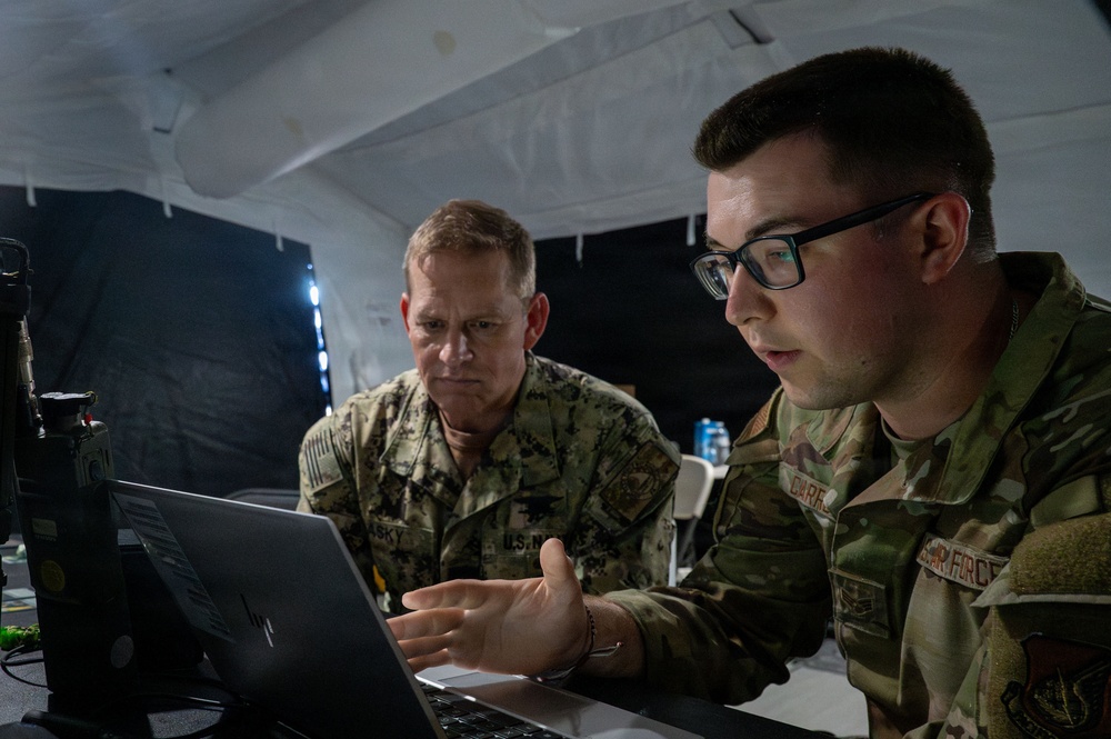 Adm. Josh Lasky visits 36th CRS operations at Saipan International Airport