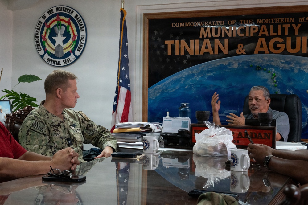 JTF - Micronesia Commander visits Tinian