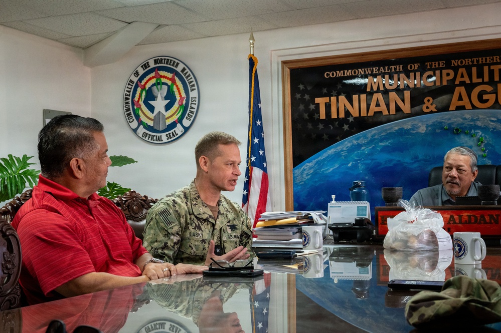 JTF - Micronesia Commander visits Tinian