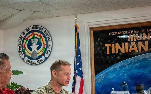 JTF - Micronesia Commander visits Tinian